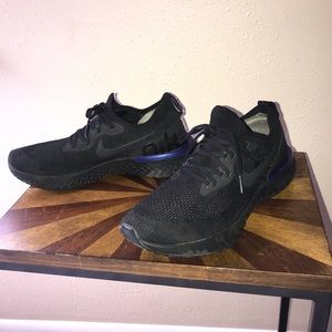 Nike Epic React Flyknit 2 black racer blue wm, 9.5